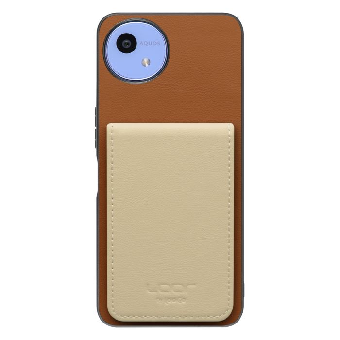 [ LOOF BASIC-SHELL SLIM CARD 4カード ] AQUOS wish5 アクオス SH-52F ケース 背面 カード収納 カード入れ カードポケット カバー スマホケース 薄型 大容量 本革 [ AQUOS wish5 ]