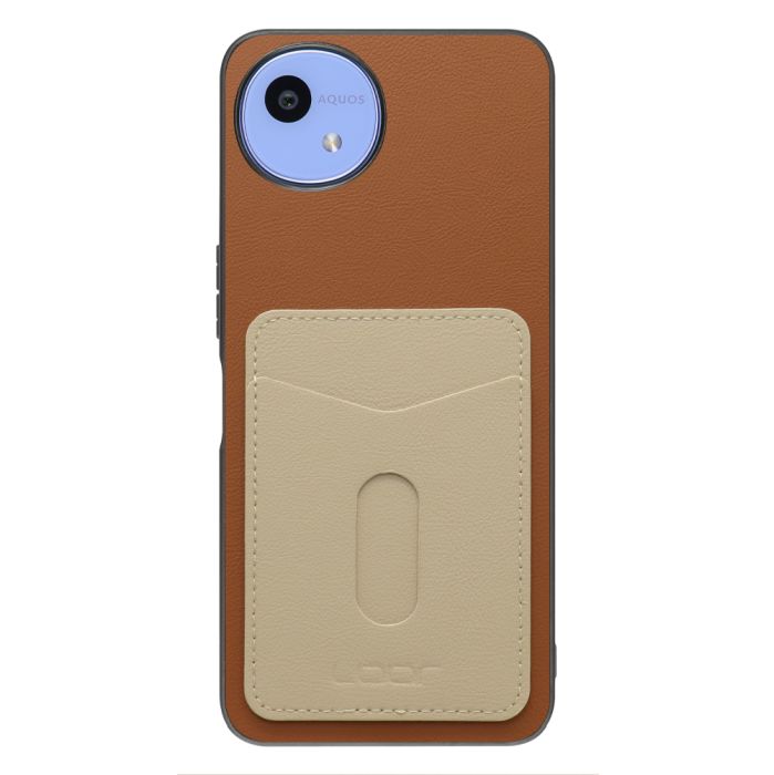[ LOOF PASS-SHELL (LEATHER Ver.) スライド ] AQUOS wish5 アクオス SH-52F スマホケース 背面 ケース カバー ハードケース カード収納 カードホルダー ストラップホール [ AQUOS wish5 ]