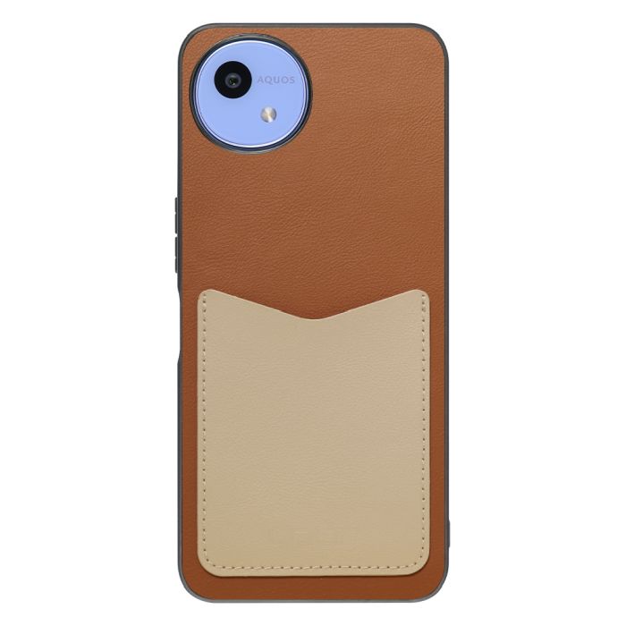 [ LOOF PASS-SHELL (LEATHER Ver.) ] AQUOS wish5 アクオス SH-52F スマホケース 背面 ケース カバー ハードケース カード収納 カードホルダー ストラップホール [ AQUOS wish5 ]