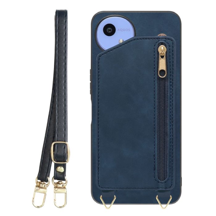 [ LOOF SHOULDER-FLIP ] AQUOS wish5 アクオス SH-52F スマホケース 背面 ケース カバー ハードケース ショルダー スマホショルダー ストラップ 肩掛け 首掛け カード収納 [ AQUOS wish5 ]
