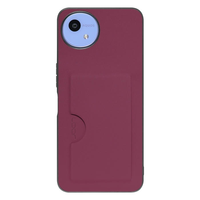 [ LOOF SKIN SLIM-SLOT ] AQUOS wish5 アクオス SH-52F スマホケース 背面 ケース カバー ハードケース カード収納 PUレザー ストラップホール [ AQUOS wish5 ]