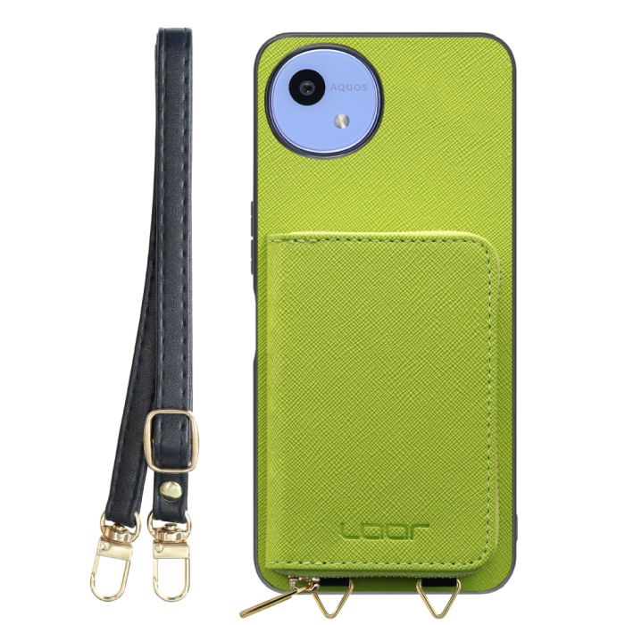 [ LOOF CASUAL-SHELL POUCH ] AQUOS wish5 アクオス SH-52F ケース ショルダー スマホショルダー 背面 収納 ポーチ付き カバー スマホケース ストラップ レザー [ AQUOS wish5 ]