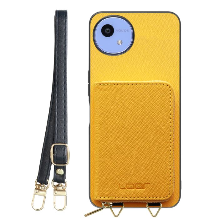 [ LOOF CASUAL-SHELL POUCH ] AQUOS wish5 アクオス SH-52F ケース ショルダー スマホショルダー 背面 収納 ポーチ付き カバー スマホケース ストラップ レザー [ AQUOS wish5 ]
