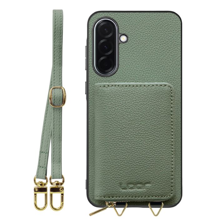 [ LOOF LUXURY-SHELL POUCH ] Galaxy A36 5G SC-54F ケース ショルダー スマホショルダー 背面 収納 ポーチ付き カバー スマホケース ストラップ 本革 [ Galaxy A36 5G ]