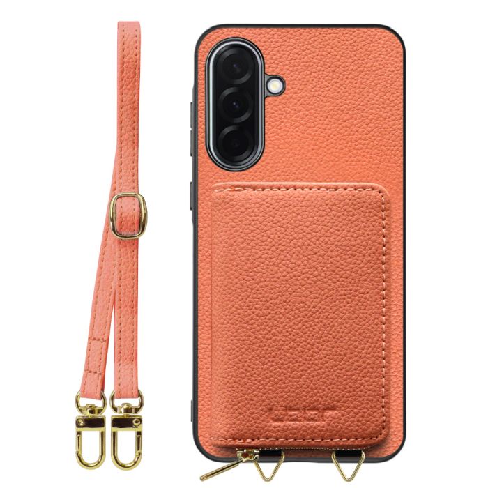 [ LOOF LUXURY-SHELL POUCH ] Galaxy A36 5G SC-54F ケース ショルダー スマホショルダー 背面 収納 ポーチ付き カバー スマホケース ストラップ 本革 [ Galaxy A36 5G ]