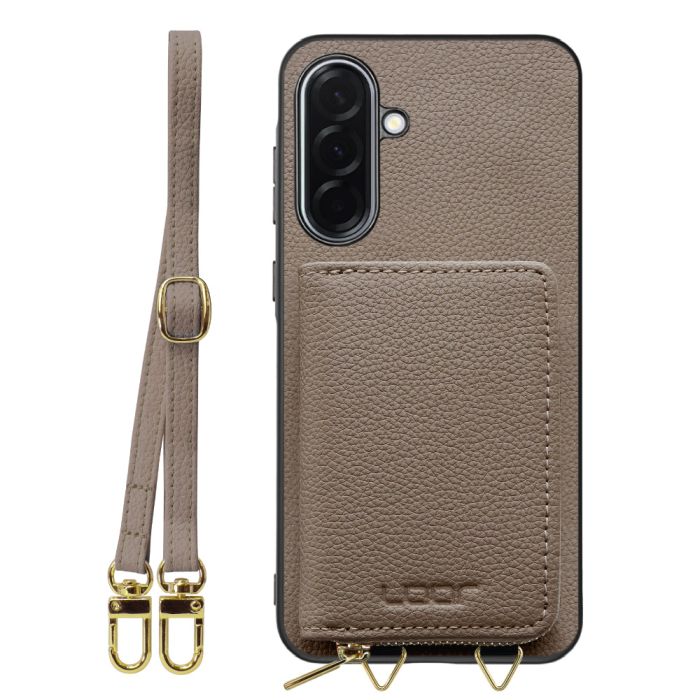 [ LOOF LUXURY-SHELL POUCH ] Galaxy A36 5G SC-54F ケース ショルダー スマホショルダー 背面 収納 ポーチ付き カバー スマホケース ストラップ 本革 [ Galaxy A36 5G ]