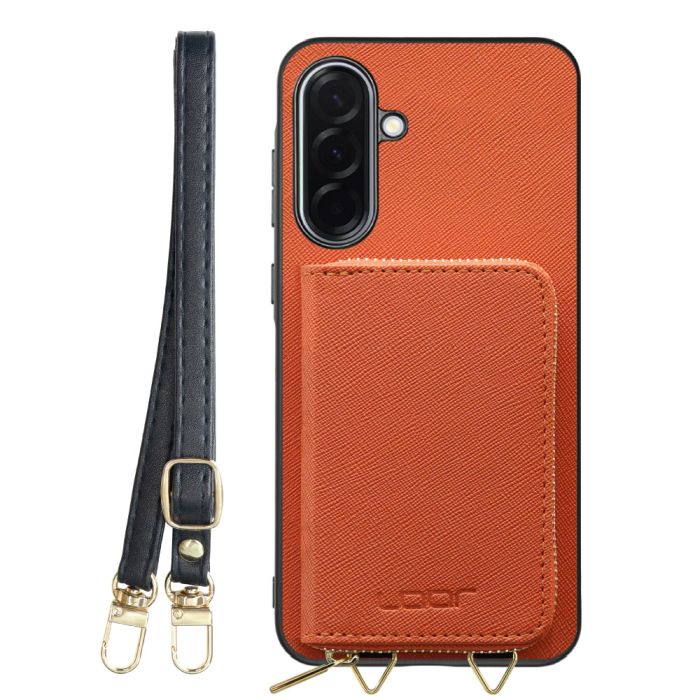 [ LOOF CASUAL-SHELL POUCH ] Galaxy A36 5G SC-54F ケース ショルダー スマホショルダー 背面 収納 ポーチ付き カバー スマホケース ストラップ レザー [ Galaxy A36 5G ]