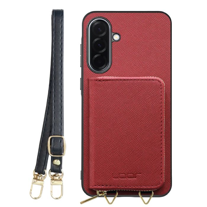 [ LOOF CASUAL-SHELL POUCH ] Galaxy A36 5G SC-54F ケース ショルダー スマホショルダー 背面 収納 ポーチ付き カバー スマホケース ストラップ レザー [ Galaxy A36 5G ]