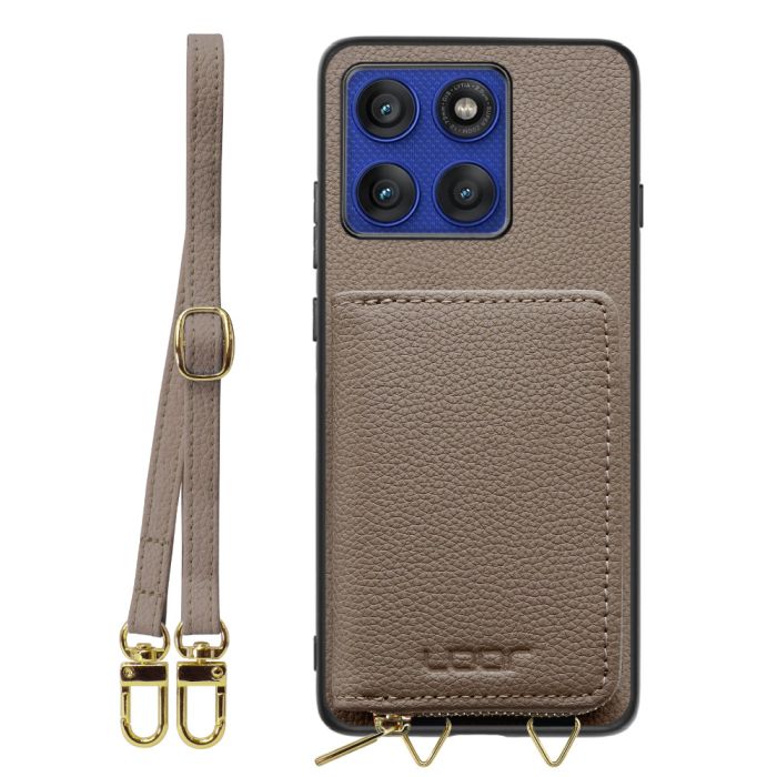 [ LOOF LUXURY-SHELL POUCH ] motorola edge 60 pro / 60s pro  ケース ショルダー スマホショルダー 背面 収納 ポーチ付き カバー スマホケース ストラップ 本革 [ motorola edge 60 pro / 60s pro ]
