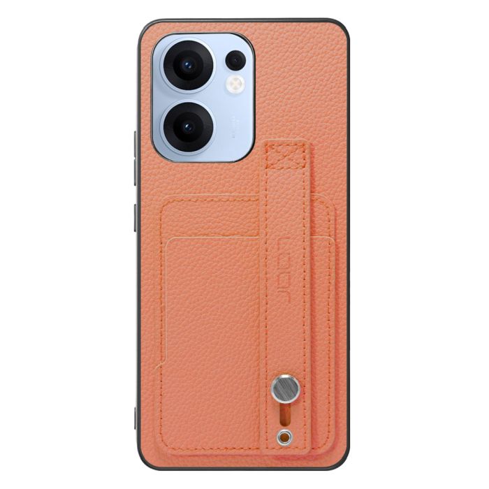 [ LOOF HOLD-SHELL CARD ] OPPO Reno13 A  スマホケース 背面 ケース カバー ハードケース 背面ベルト カード入れ 本革 ストラップホール [ OPPO Reno13 A ]