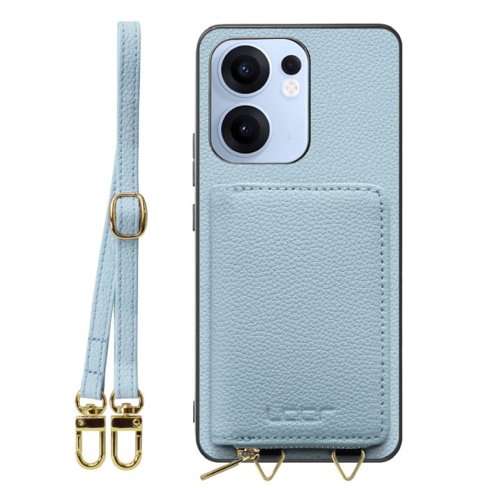 [ LOOF LUXURY-SHELL POUCH ] OPPO Reno13 A  ケース ショルダー スマホショルダー 背面 収納 ポーチ付き カバー スマホケース ストラップ 本革 [ OPPO Reno13 A ]