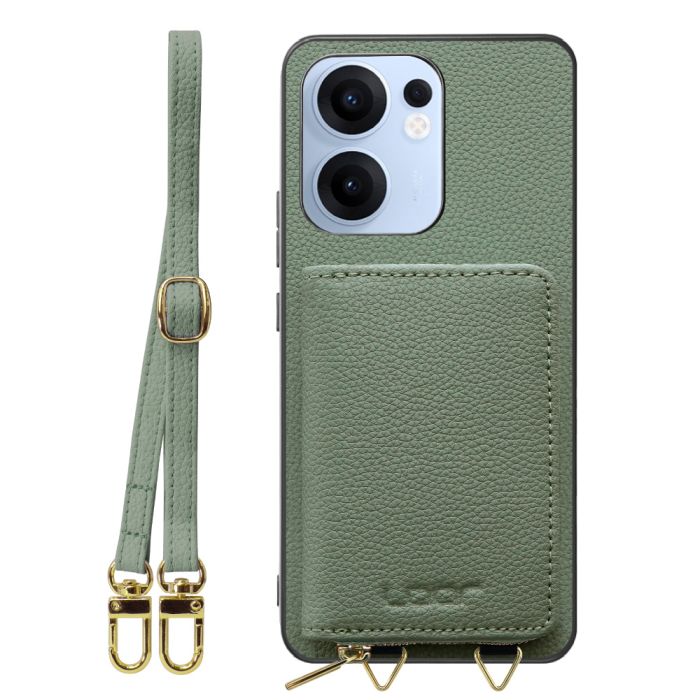 [ LOOF LUXURY-SHELL POUCH ] OPPO Reno13 A  ケース ショルダー スマホショルダー 背面 収納 ポーチ付き カバー スマホケース ストラップ 本革 [ OPPO Reno13 A ]