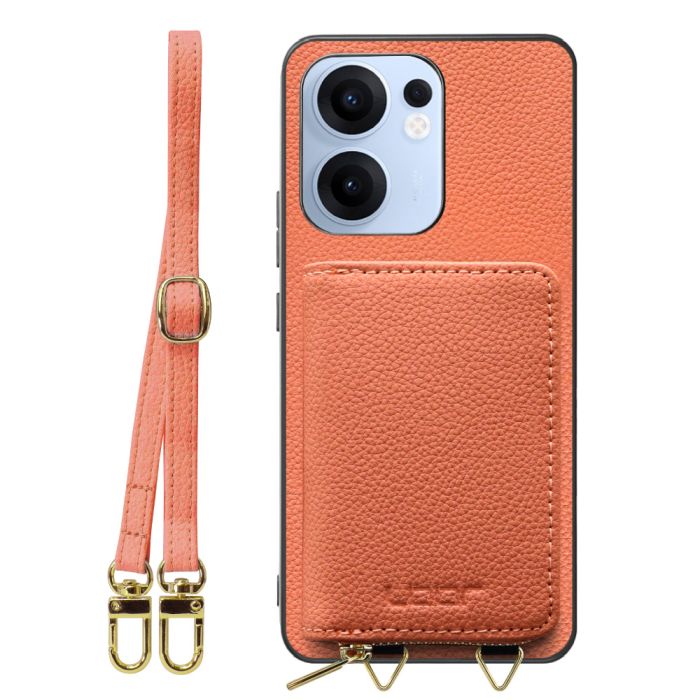 [ LOOF LUXURY-SHELL POUCH ] OPPO Reno13 A  ケース ショルダー スマホショルダー 背面 収納 ポーチ付き カバー スマホケース ストラップ 本革 [ OPPO Reno13 A ]