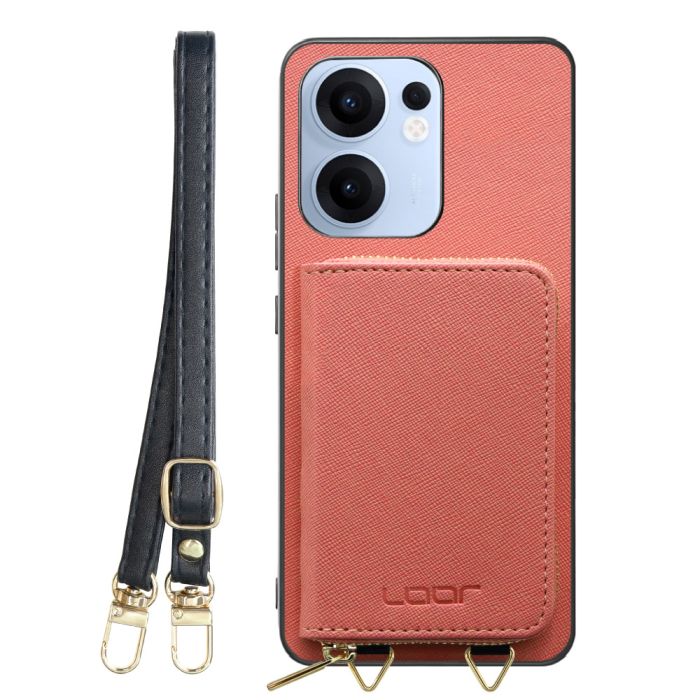 [ LOOF CASUAL-SHELL POUCH ] OPPO Reno13 A  ケース ショルダー スマホショルダー 背面 収納 ポーチ付き カバー スマホケース ストラップ レザー [ OPPO Reno13 A ]