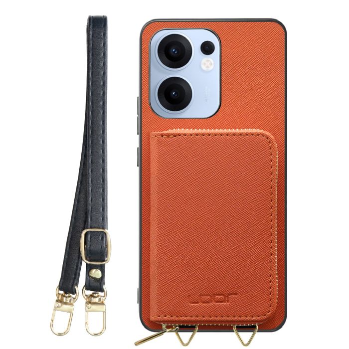 [ LOOF CASUAL-SHELL POUCH ] OPPO Reno13 A  ケース ショルダー スマホショルダー 背面 収納 ポーチ付き カバー スマホケース ストラップ レザー [ OPPO Reno13 A ]