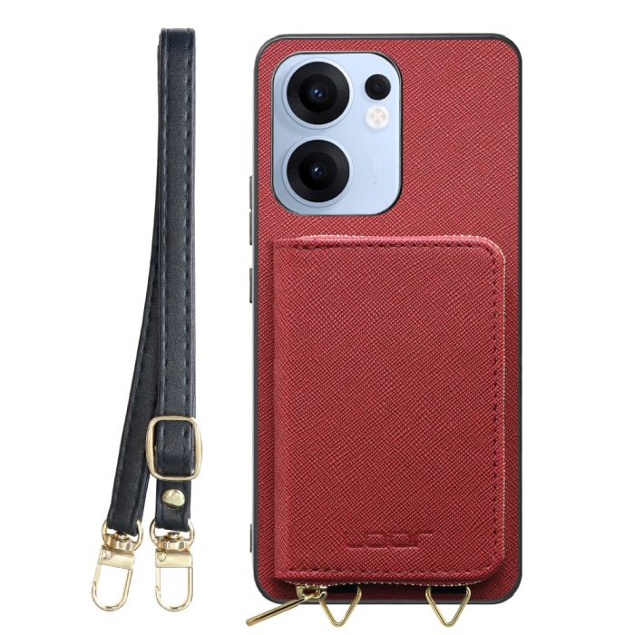 [ LOOF CASUAL-SHELL POUCH ] OPPO Reno13 A  ケース ショルダー スマホショルダー 背面 収納 ポーチ付き カバー スマホケース ストラップ レザー [ OPPO Reno13 A ]