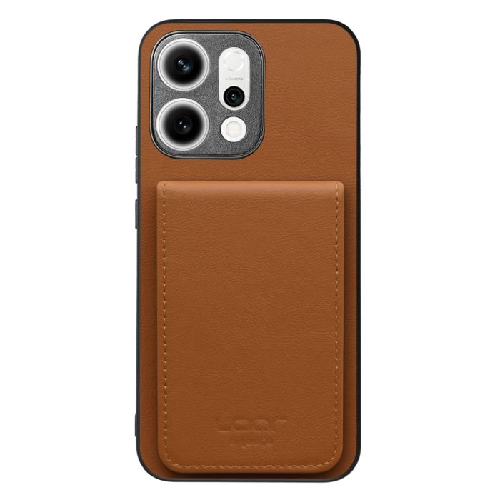 [ LOOF BASIC-SHELL SLIM CARD 4カード ] OPPO Reno14 5G  ケース 背面 カード収納 カード入れ カードポケット カバー スマホケース 薄型 大容量 本革 [ OPPO Reno14 5G ]
