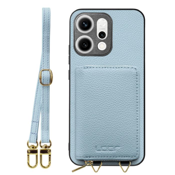 [ LOOF LUXURY-SHELL POUCH ] OPPO Reno14 5G  ケース ショルダー スマホショルダー 背面 収納 ポーチ付き カバー スマホケース ストラップ 本革 [ OPPO Reno14 5G ]