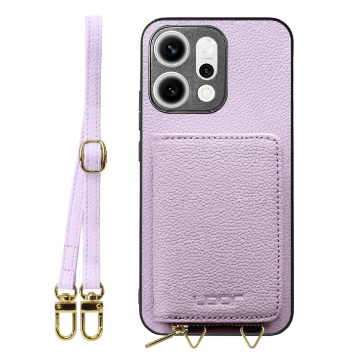[ LOOF LUXURY-SHELL POUCH ] OPPO Reno14 5G  ケース ショルダー スマホショルダー 背面 収納 ポーチ付き カバー スマホケース ストラップ 本革 [ OPPO Reno14 5G ]