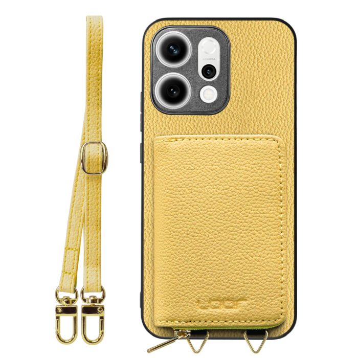 [ LOOF LUXURY-SHELL POUCH ] OPPO Reno14 5G  ケース ショルダー スマホショルダー 背面 収納 ポーチ付き カバー スマホケース ストラップ 本革 [ OPPO Reno14 5G ]