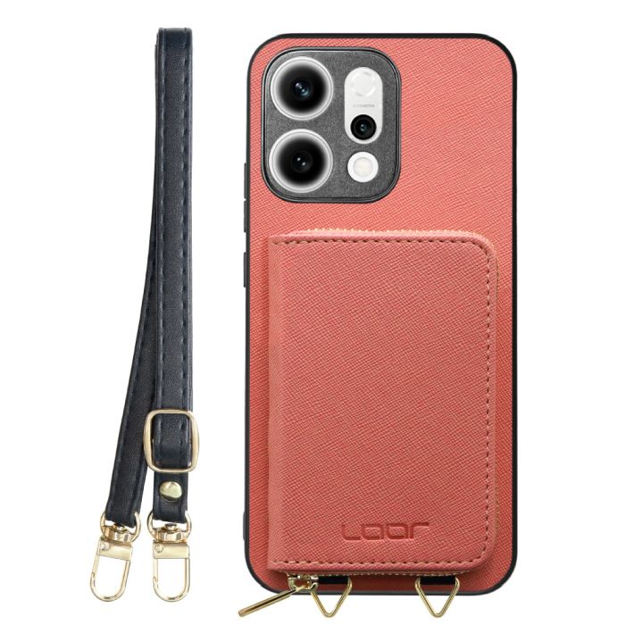 [ LOOF CASUAL-SHELL POUCH ] OPPO Reno14 5G  ケース ショルダー スマホショルダー 背面 収納 ポーチ付き カバー スマホケース ストラップ レザー [ OPPO Reno14 5G ]