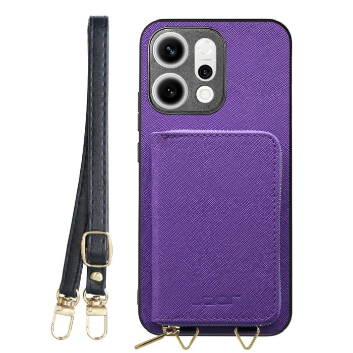 [ LOOF CASUAL-SHELL POUCH ] OPPO Reno14 5G  ケース ショルダー スマホショルダー 背面 収納 ポーチ付き カバー スマホケース ストラップ レザー [ OPPO Reno14 5G ]