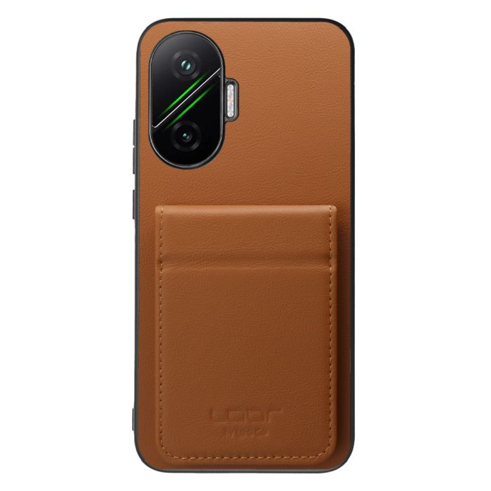 [ LOOF BASIC-SHELL SLIM CARD 2カード ] POCO F7 Xiaomi シャオミ ケース 背面 カード収納 カード入れ カードポケット カバー スマホケース 薄型 大容量 本革 [ POCO F7 ]