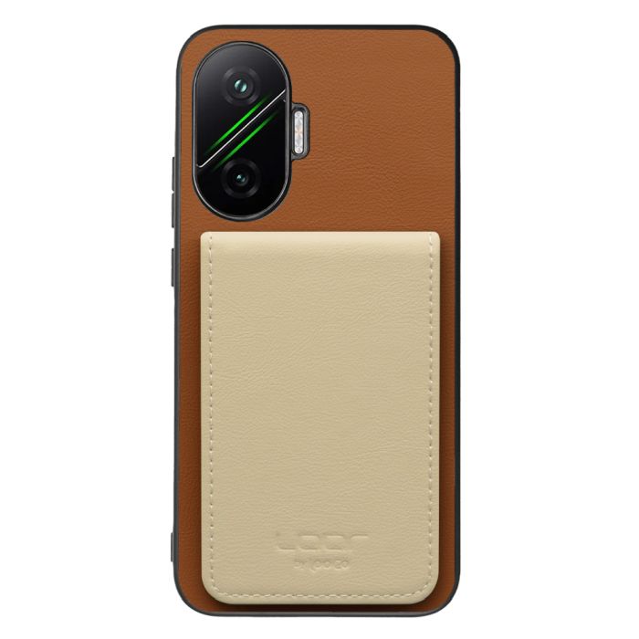 [ LOOF BASIC-SHELL SLIM CARD 4カード ] POCO F7 Xiaomi シャオミ ケース 背面 カード収納 カード入れ カードポケット カバー スマホケース 薄型 大容量 本革 [ POCO F7 ]