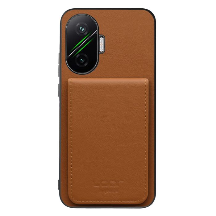 [ LOOF BASIC-SHELL SLIM CARD 4カード ] POCO F7 Xiaomi シャオミ ケース 背面 カード収納 カード入れ カードポケット カバー スマホケース 薄型 大容量 本革 [ POCO F7 ]