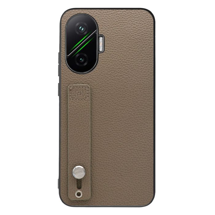 [ LOOF HOLD-SHELL ] POCO F7 Xiaomi シャオミ スマホケース 背面 ケース カバー ハードケース 背面ベルト 本革 ストラップホール [ POCO F7 ]