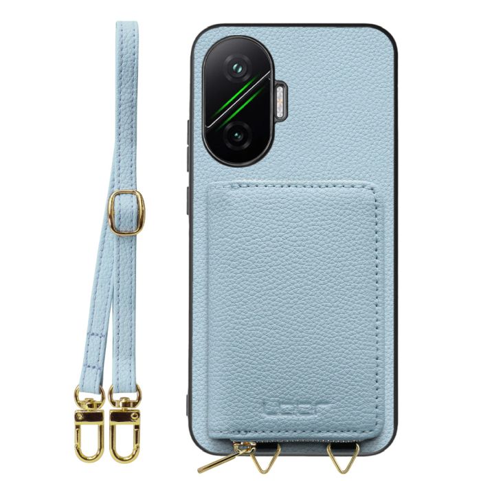 [ LOOF LUXURY-SHELL POUCH ] POCO F7 Xiaomi シャオミ ケース ショルダー スマホショルダー 背面 収納 ポーチ付き カバー スマホケース ストラップ 本革 [ POCO F7 ]