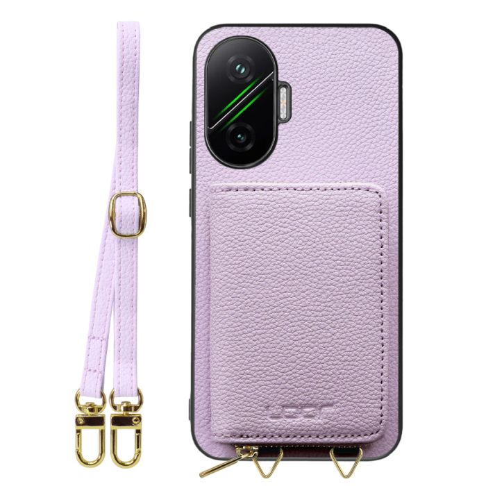[ LOOF LUXURY-SHELL POUCH ] POCO F7 Xiaomi シャオミ ケース ショルダー スマホショルダー 背面 収納 ポーチ付き カバー スマホケース ストラップ 本革 [ POCO F7 ]