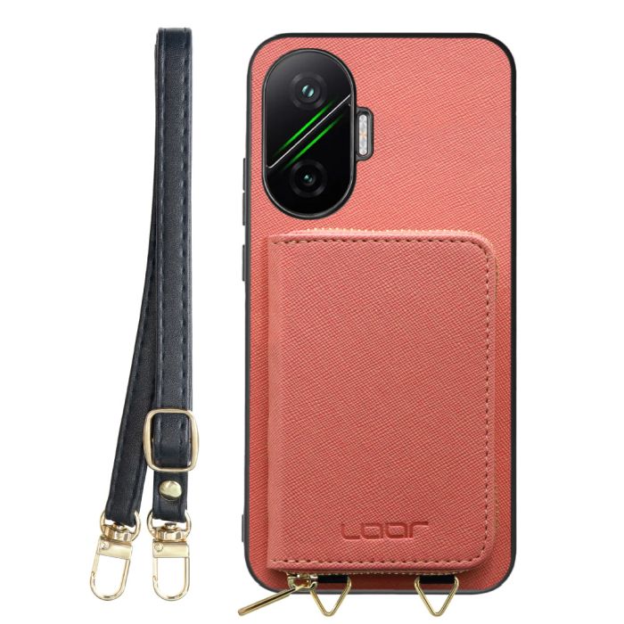 [ LOOF CASUAL-SHELL POUCH ] POCO F7 Xiaomi シャオミ ケース ショルダー スマホショルダー 背面 収納 ポーチ付き カバー スマホケース ストラップ レザー [ POCO F7 ]