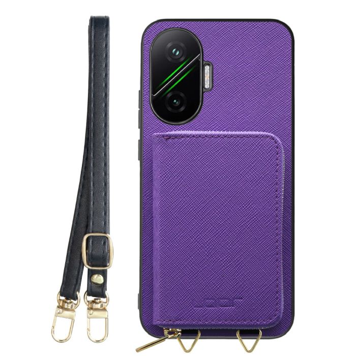 [ LOOF CASUAL-SHELL POUCH ] POCO F7 Xiaomi シャオミ ケース ショルダー スマホショルダー 背面 収納 ポーチ付き カバー スマホケース ストラップ レザー [ POCO F7 ]