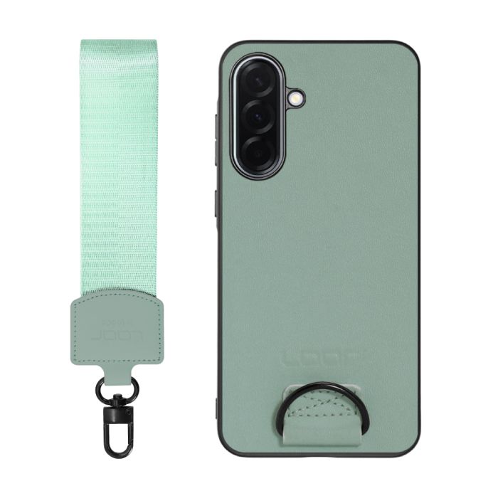 [ LOOF STRAP-SHELL (ショートVer.) ] Galaxy A36 5G SC-54F スマホケース 背面 ケース カバー ハードケース ハンドストラップ  本革 [ Galaxy A36 5G ]