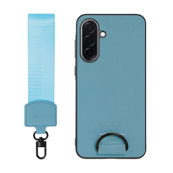 [ LOOF STRAP-SHELL (ショートVer.) ] Galaxy A36 5G SC-54F スマホケース 背面 ケース カバー ハードケース ハンドストラップ  本革 [ Galaxy A36 5G ]