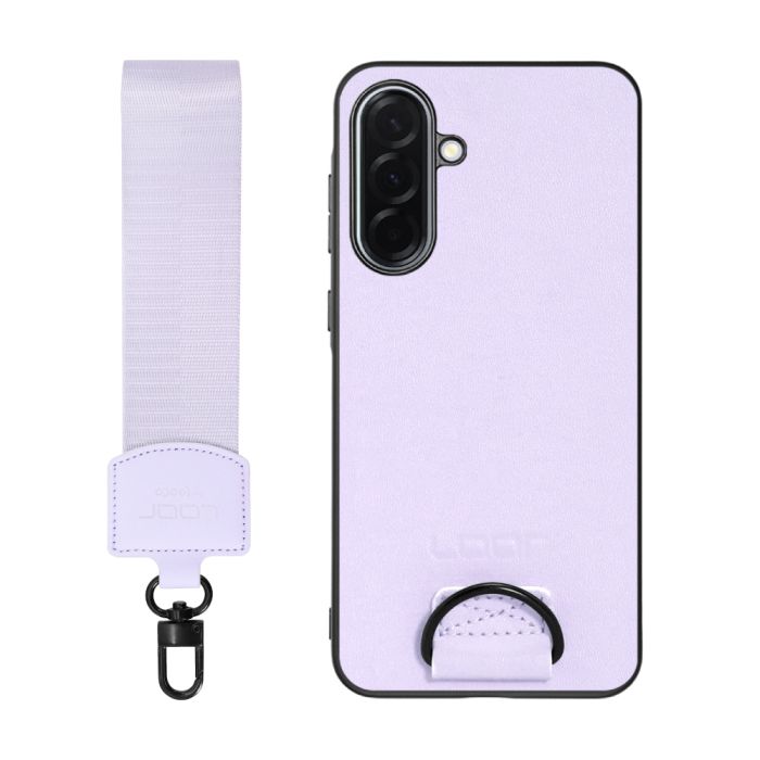[ LOOF STRAP-SHELL (ショートVer.) ] Galaxy A36 5G SC-54F スマホケース 背面 ケース カバー ハードケース ハンドストラップ  本革 [ Galaxy A36 5G ]