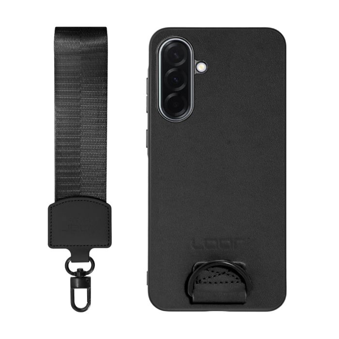 [ LOOF STRAP-SHELL (ショートVer.) ] Galaxy A36 5G SC-54F スマホケース 背面 ケース カバー ハードケース ハンドストラップ  本革 [ Galaxy A36 5G ]