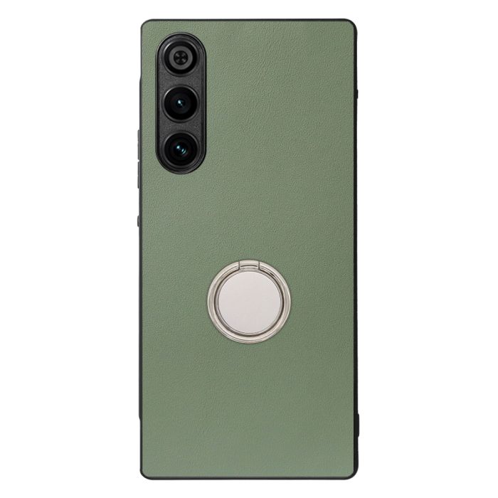 [ LOOF RING-SHELL ] REDMAGIC 10 Air nubia スマホケース 背面 ケース カバー ハードケース スマホリング リング付き 本革 ストラップホール [ REDMAGIC 10 Air ]