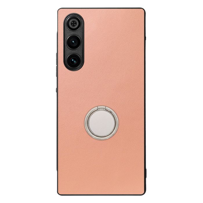 [ LOOF RING-SHELL ] REDMAGIC 10 Air nubia スマホケース 背面 ケース カバー ハードケース スマホリング リング付き 本革 ストラップホール [ REDMAGIC 10 Air ]