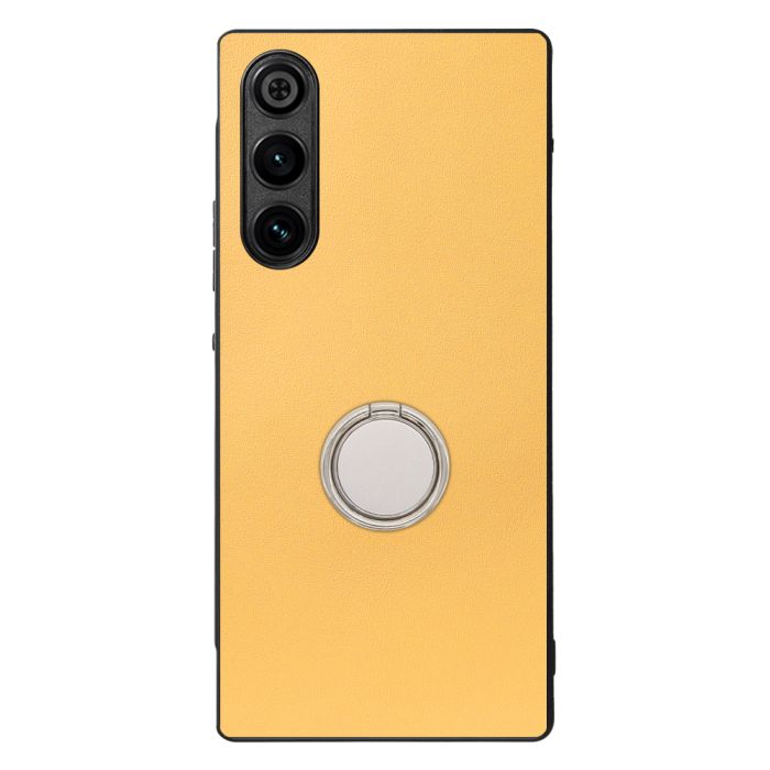 [ LOOF RING-SHELL ] REDMAGIC 10 Air nubia スマホケース 背面 ケース カバー ハードケース スマホリング リング付き 本革 ストラップホール [ REDMAGIC 10 Air ]