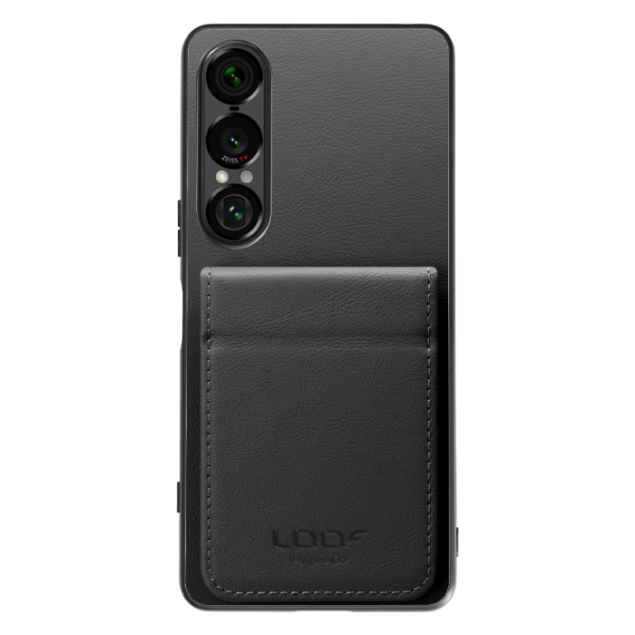 [ LOOF BASIC-SHELL SLIM CARD 2カード ] Xperia 1 VII SO-51F ケース 背面 カード収納 カード入れ カードポケット カバー スマホケース 薄型 大容量 本革 [ Xperia 1 VII ]