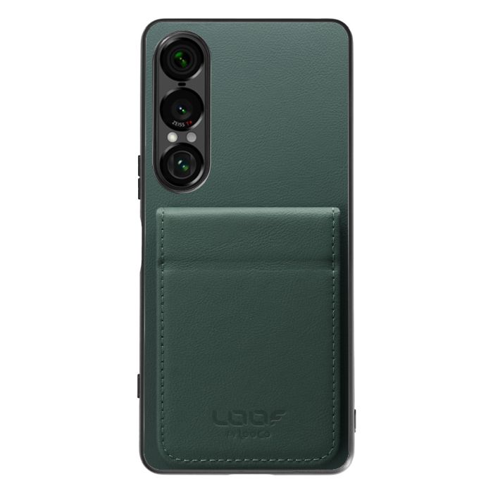 [ LOOF BASIC-SHELL SLIM CARD 2カード ] Xperia 1 VII SO-51F ケース 背面 カード収納 カード入れ カードポケット カバー スマホケース 薄型 大容量 本革 [ Xperia 1 VII ]