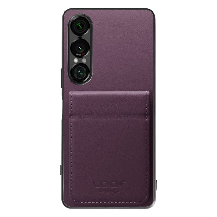 [ LOOF BASIC-SHELL SLIM CARD 2カード ] Xperia 1 VII SO-51F ケース 背面 カード収納 カード入れ カードポケット カバー スマホケース 薄型 大容量 本革 [ Xperia 1 VII ]