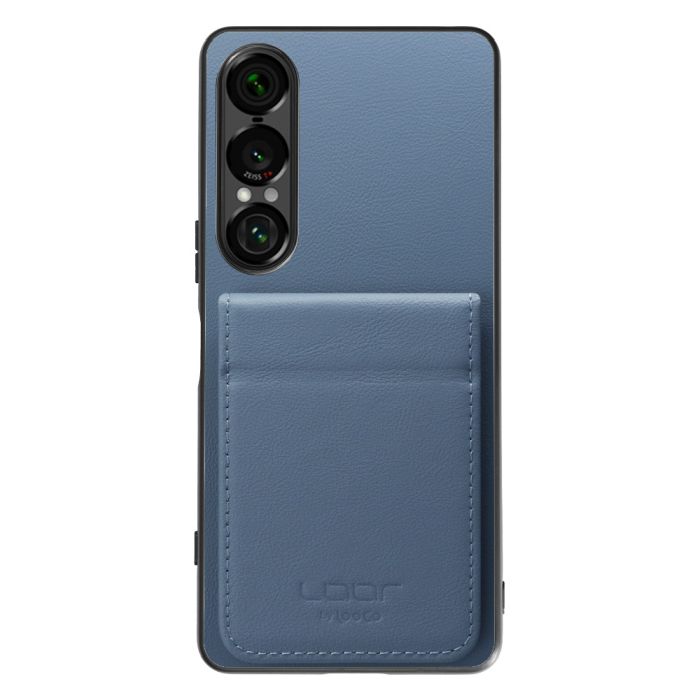 [ LOOF BASIC-SHELL SLIM CARD 2カード ] Xperia 1 VII SO-51F ケース 背面 カード収納 カード入れ カードポケット カバー スマホケース 薄型 大容量 本革 [ Xperia 1 VII ]
