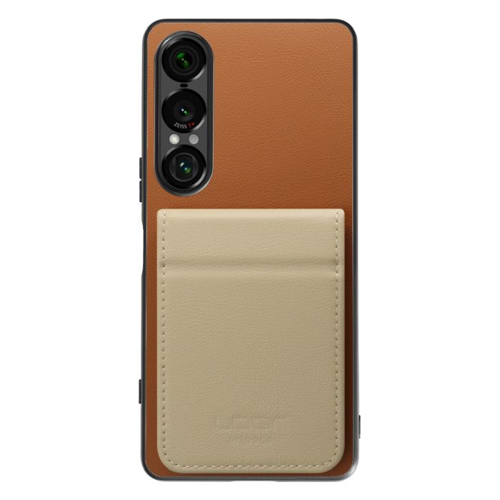 [ LOOF BASIC-SHELL SLIM CARD 2カード ] Xperia 1 VII SO-51F ケース 背面 カード収納 カード入れ カードポケット カバー スマホケース 薄型 大容量 本革 [ Xperia 1 VII ]