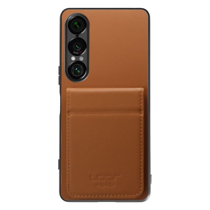 [ LOOF BASIC-SHELL SLIM CARD 2カード ] Xperia 1 VII SO-51F ケース 背面 カード収納 カード入れ カードポケット カバー スマホケース 薄型 大容量 本革 [ Xperia 1 VII ]