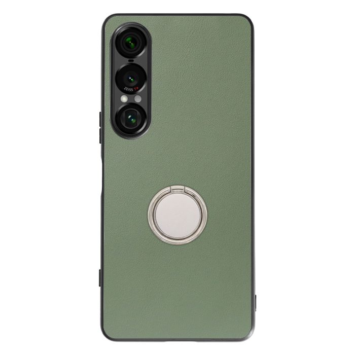 [ LOOF RING-SHELL (シンプル Ver.) ] Xperia 1 VII SO-51F スマホケース 背面 ケース カバー ハードケース スマホリング リング付き 本革 ストラップホール [ Xperia 1 VII ]