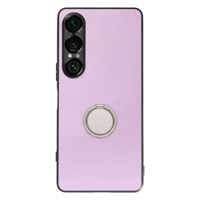[ LOOF RING-SHELL (シンプル Ver.) ] Xperia 1 VII SO-51F スマホケース 背面 ケース カバー ハードケース スマホリング リング付き 本革 ストラップホール [ Xperia 1 VII ]