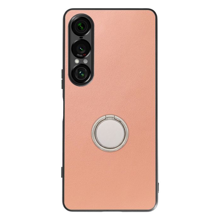 [ LOOF RING-SHELL (シンプル Ver.) ] Xperia 1 VII SO-51F スマホケース 背面 ケース カバー ハードケース スマホリング リング付き 本革 ストラップホール [ Xperia 1 VII ]